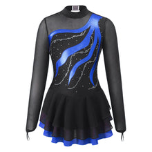 Load image into Gallery viewer, Girls Rhinestone Long Sleeve Gymnastic Leotard
