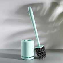 Load image into Gallery viewer, Silicone Toilet Brush Wc Quick Drying Bracket Gap Brush With Holder Flat Head Soft Bristles Cleaning Tools Bathroom Accessories
