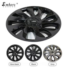 Load image into Gallery viewer, Embers 2022 Model 3 Wheel Cover 18 Inches Matte Black Whirlwind Hub Caps
