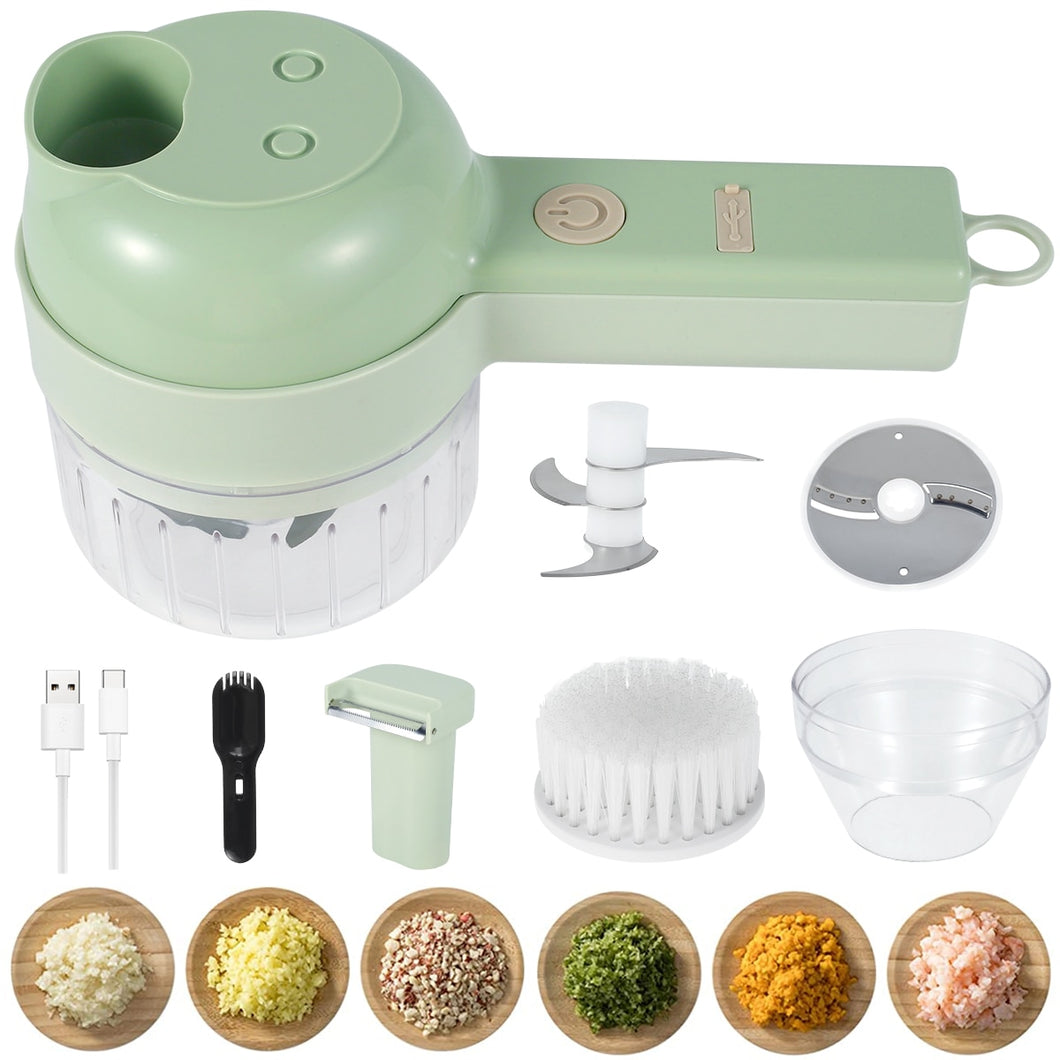 4 In1 Electric Vegetable Cutter Multifunctional Vegetable Chopper