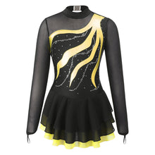 Load image into Gallery viewer, Girls Rhinestone Long Sleeve Gymnastic Leotard
