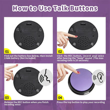 Load image into Gallery viewer, 4Pcs Dog Communication Buttons ABS Pet Sound Voice Recording Talking Button
