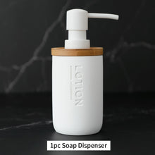 Load image into Gallery viewer, Bathroom Accessories Soap Lotion Dispenser Toothbrush Holder and more.
