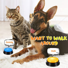 Load image into Gallery viewer, 4Pcs Dog Communication Buttons ABS Pet Sound Voice Recording Talking Button
