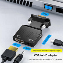 Load image into Gallery viewer, New VGA to HDMI-compatible Adapter For PC Laptop to HDTV Projector
