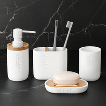 Load image into Gallery viewer, Bathroom Accessories Soap Lotion Dispenser Toothbrush Holder and more.
