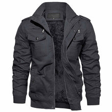 Load image into Gallery viewer, TACVASEN Oversize Winter Thicken Fleece Casual Jackets Men&#39;s Cotton Jacket
