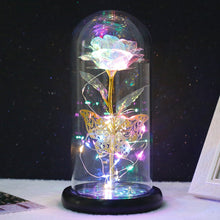 Load image into Gallery viewer, Rose Light Artificial Galaxy Rose Lamp with Butterfly
