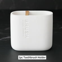 Load image into Gallery viewer, Bathroom Accessories Soap Lotion Dispenser Toothbrush Holder and more.
