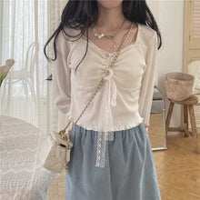 Load image into Gallery viewer, Kawaii Lolita Female Blouse Lace Japanese Sweet Long Sleeve Tops
