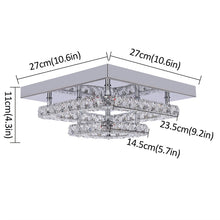 Load image into Gallery viewer, Modern LED Crystal Chandelier Lighting Mirror Rings  Ceiling Lamp - sunnydayhomedecorboutique
