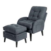 Load image into Gallery viewer, Accent Chair with Ottoman Storage Sofa Chair for Living Room - sunnydayhomedecorboutique
