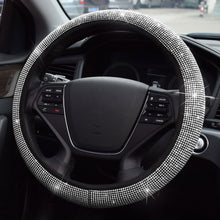 Load image into Gallery viewer, 37-39cm Bling Red Diamond Car Steering Wheel Cover - sunnydayhomedecorboutique
