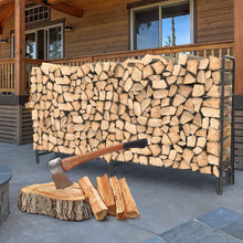 Load image into Gallery viewer, Outdoor Fire Wood Log Rack for Fireplace Heavy Duty Firewood
