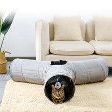 Load image into Gallery viewer, Pet Cat Tunnel with Cushion Mat 3 Styles Kitten Round Play Tube
