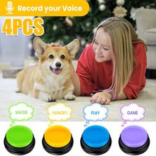 Load image into Gallery viewer, 4Pcs Dog Communication Buttons ABS Pet Sound Voice Recording Talking Button
