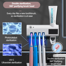 Load image into Gallery viewer, Toothbrush Holder Toothpaste Dispenser Solar Energy Bathroom
