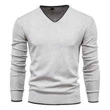 Load image into Gallery viewer, Male Sweaters Men Pullover Autumn Cotton V-Neck Slim Sweater
