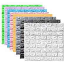 Load image into Gallery viewer, 10pcs 3D Wall Sticker Imitation Brick Bedroom Decoration - sunnydayhomedecorboutique
