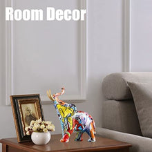 Load image into Gallery viewer, Elephant Decor, Creativity Graffiti Elephant Figurines  Resin Colorful Elephant Statues
