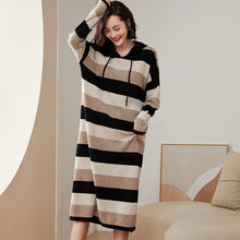 Load image into Gallery viewer, Cashmere Long Sweater Women  Knitted Long Dress Hooded
