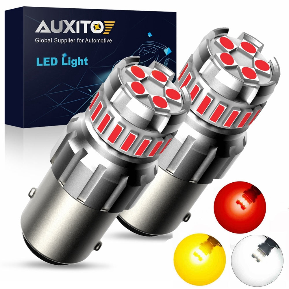 AUXITO LED Bulbs Super Bright Car Lights Red White Brake Lights Reverse Lamp DRL