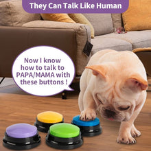 Load image into Gallery viewer, 4Pcs Dog Communication Buttons ABS Pet Sound Voice Recording Talking Button
