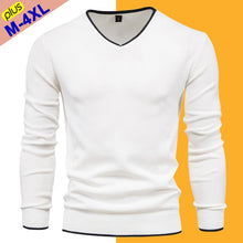 Load image into Gallery viewer, Male Sweaters Men Pullover Autumn Cotton V-Neck Slim Sweater
