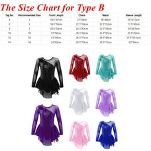 Load image into Gallery viewer, Girls Rhinestone Long Sleeve Gymnastic Leotard
