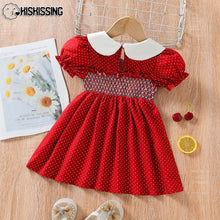 Load image into Gallery viewer, KISKISSING Smocked Baby Girl Dress Casual Printed Dot Solid
