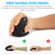 Load image into Gallery viewer, Wireless Mouse USB Computer Mice Ergonomic Desktop Upright Mouse - sunnydayhomedecorboutique
