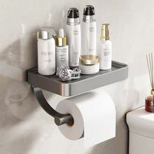 Load image into Gallery viewer, Grey Toilet Paper Holder Aluminum Wall Mounted
