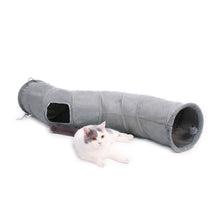 Load image into Gallery viewer, Pet Cat Tunnel with Cushion Mat 3 Styles Kitten Round Play Tube
