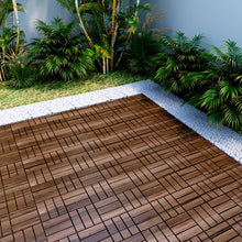 Load image into Gallery viewer, Wood Outdoor Flooring Interlocking Deck Tiles Patio Waterproof UV Protected, - sunnydayhomedecorboutique
