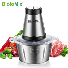 Load image into Gallery viewer, BioloMix 2 Speeds 500W Stainless Steel 2L Capacity Electric Chopper
