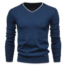 Load image into Gallery viewer, Male Sweaters Men Pullover Autumn Cotton V-Neck Slim Sweater
