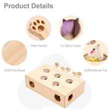 Load image into Gallery viewer, Cat Toys Interactive Whack-a-mole Solid Wood Toys
