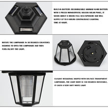 Load image into Gallery viewer, 2PCS Solar LED Light Outdoor Wall Lamp Garden Light Hexagonal
