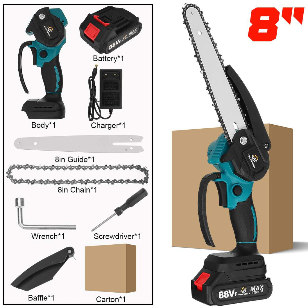 88VF Brushless 8 Inch Electric Chain Saw Rechargeable Handheld